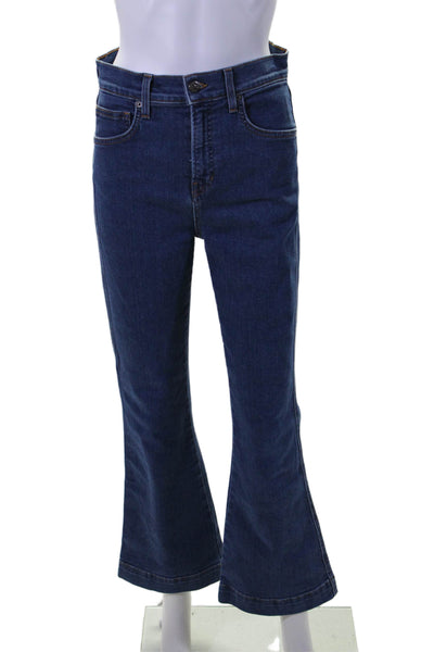 Veronica Beard Womens Cotton Button Bootcut Medium Wash Jeans Blue Size EUR 28