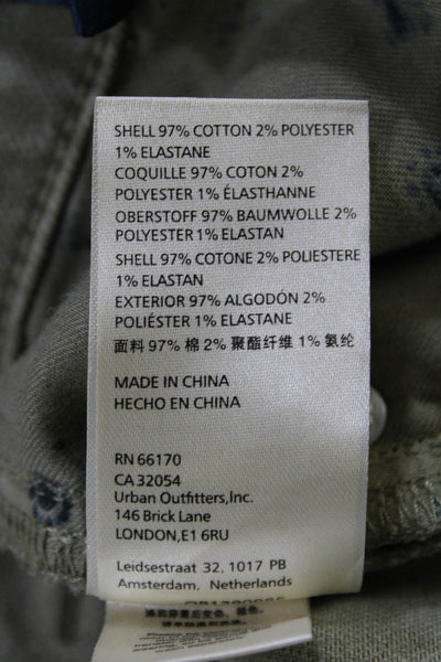 Pilcro and the Letterpress Anthropologie Womens High-Rise Jeans Green Size 26