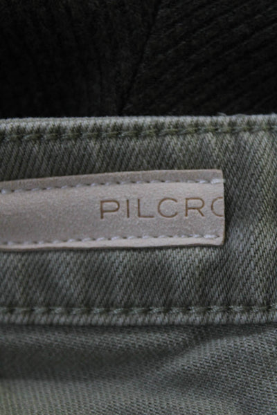 Pilcro and the Letterpress Anthropologie Womens High-Rise Jeans Green Size 26