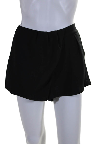 Joie Womens Solid Black Pleated Mid-Rise Mini Shorts Size S