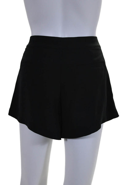 Joie Womens Solid Black Pleated Mid-Rise Mini Shorts Size S