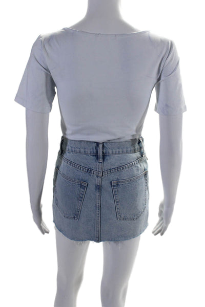 Lovers + Friends Womens Cotton Denim Unlined Mini A-Line Jean Skirt Blue Size 23