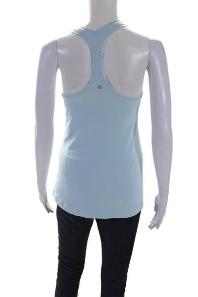 Lululemon Womens Round Neck Sleeveless Pullover Athletic Tank Top Blue Size M