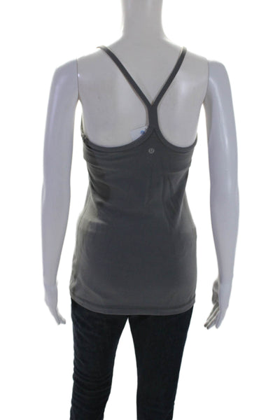 Lululemon Womens Sleeveless Round Neck Pullover Athletic  Tank Top Gray Size 6