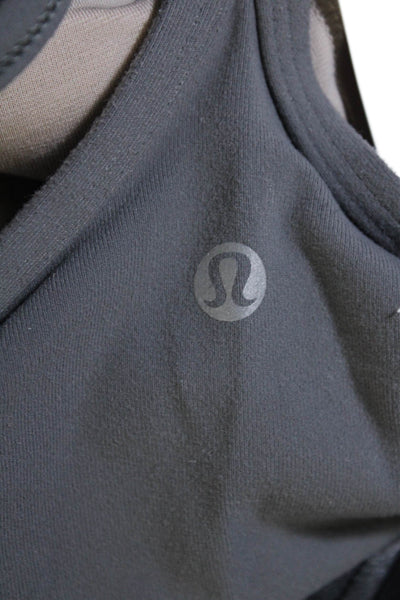 Lululemon Womens Sleeveless Round Neck Pullover Athletic  Tank Top Gray Size 6