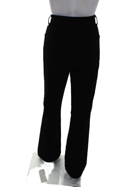 J Brand Womens Suede Runaway Buttoned Bootcut High Rise Pants Black Size EUR 28