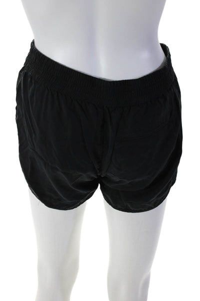 Joie Womens Elastic Waist Drawstring  Athletic Shorts Black Size Small