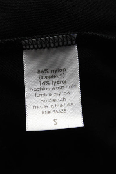 Susana Monaco Womens Spaghetti Strap V Neck Ruffled Knit Top Black Size Small