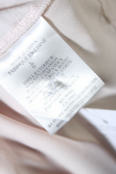 Theory Womens Silk Blend Short Sleeves Rodiona Blouse Ballet Pink Size Large