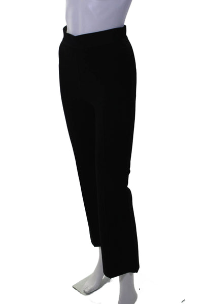 A.L.C. Womens Stretch Front Seam Flared High-Rise Pants Trousers Black Size S