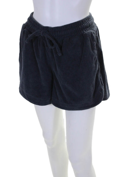 Summersalt Womens Button Down Tapered Leg Knit Set Blue Size Small