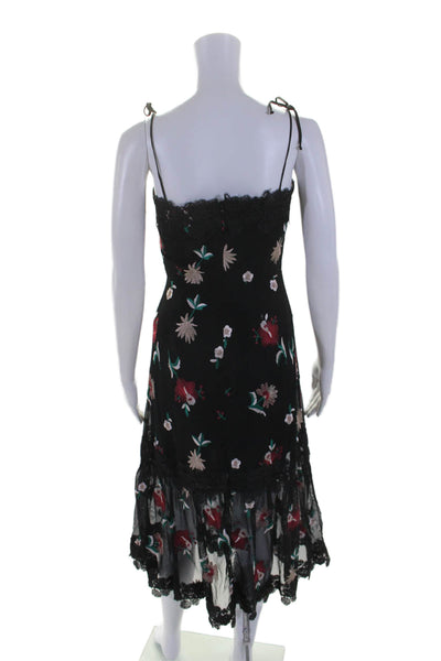 BB Dakota Womens Floral Print Sleeveless A Line Maxi Dress Black Size 0