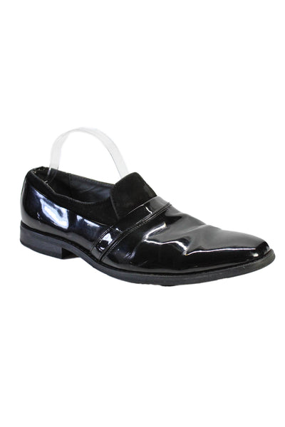 Giorgio Brutini Mens Patent Leather Slide On Dress Loafers Black Size 10 Medium