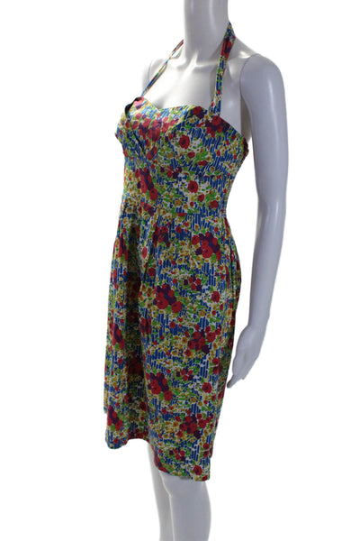 Girls From Savoy Anthropologie Womens Halter Floral Dress Multicolored Size 4