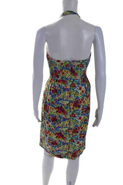 Girls From Savoy Anthropologie Womens Halter Floral Dress Multicolored Size 4