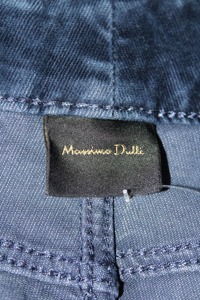 Massimo Dutti Womens Corduroy Five Pocket Mid-Rise Skinny Jeans Blueq Size 36