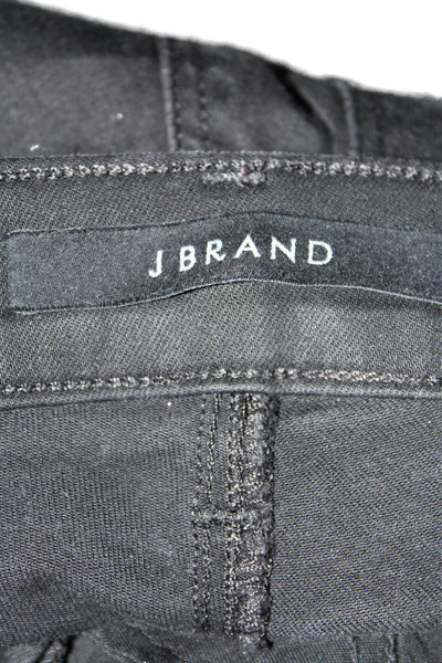 J Brand Womens Cotton Blend Four Pocket Mid-Rise Skinny Jeans Black Size 25