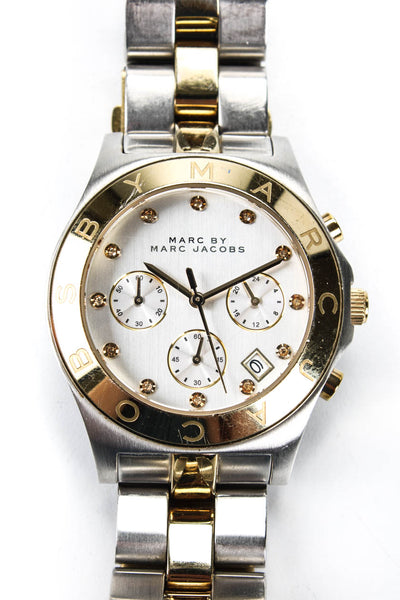 Marc By Marc Jacobs Womens Gold Silver Stainless Steel Round Watch