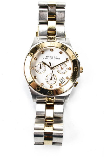 Marc By Marc Jacobs Womens Gold Silver Stainless Steel Round Watch