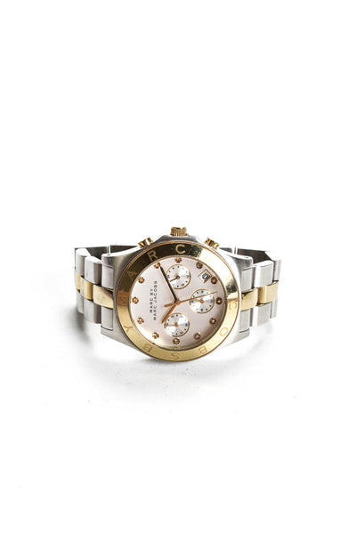 Marc By Marc Jacobs Womens Gold Silver Stainless Steel Round Watch