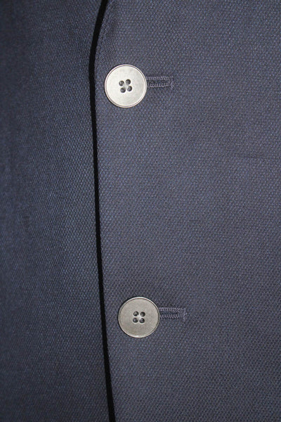 Michael Kors Mens Notch Collar Long Sleeve Two Button Suit Jacket Navy Size 46R