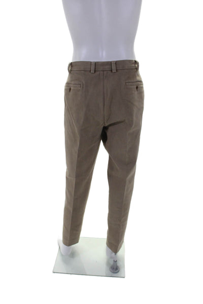 Brooks Brothers Mens Cotton Four Pocket Tapered Pants Beige Size W40/L30