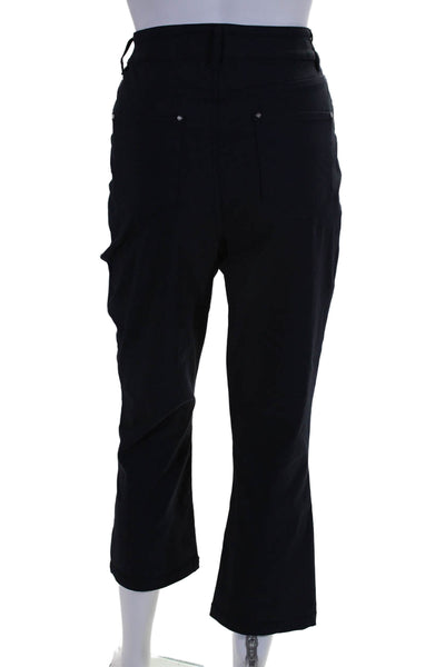 Renuar Women's Button Closure Five Pockets Straight Leg Pants Black Size 8