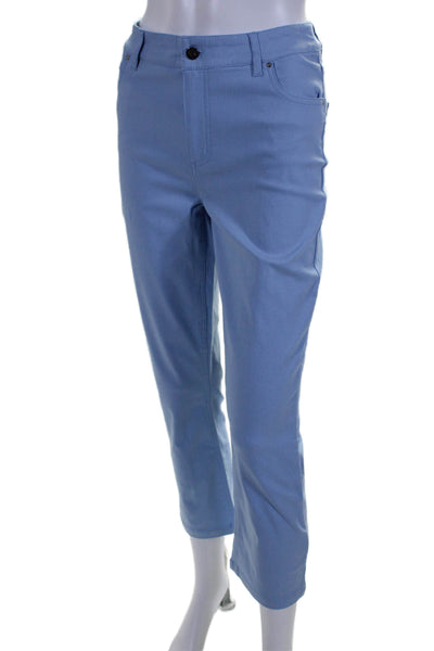 Renuar Women's Button Closure Five Pockets Straight Leg Pants Blue Size 4