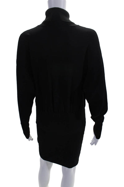 Lovers + Friends Womens Knit Long Sleeve Turtleneck Sweater Dress Black Size XS