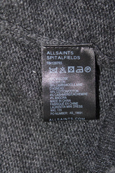 AllSaints Co Ltd Spitalfields Womens Long Sleeve Thick Knit Sweater Gray 6