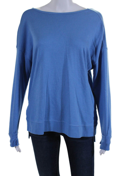 Sweaty Betty Womens Long Sleeve Crew Neck Thin Knit Top Blue Size XS