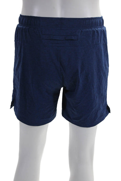 Rhone Mens Elastic Waist Lightweight Athletic Shorts Nylon Blue Size Small