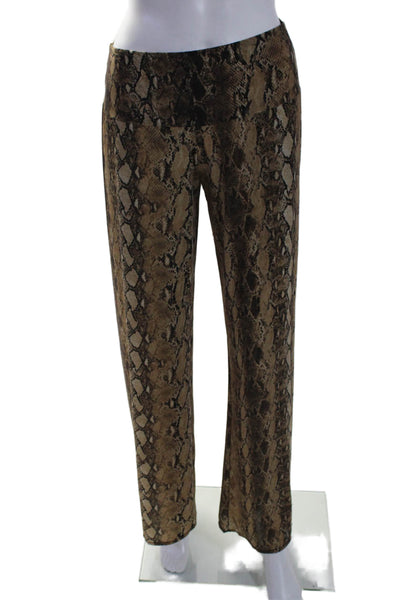 PQ Womens Brown Python Skin Print High Waisted Wide Leg Leggings Size XS/S