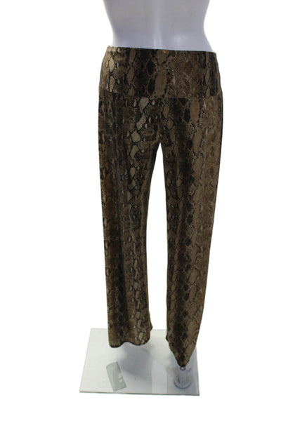 PQ Womens Brown Python Skin Print High Waisted Wide Leg Leggings Size XS/S