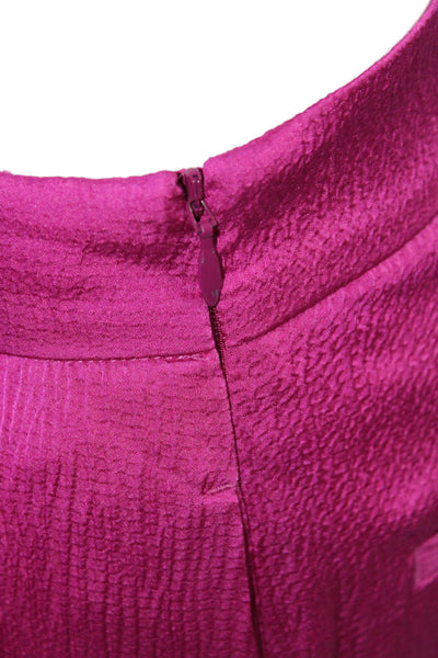 Toccin Womens High Rise Wide Leg Dress Pant Trousers Fuchsia Pink Size 0