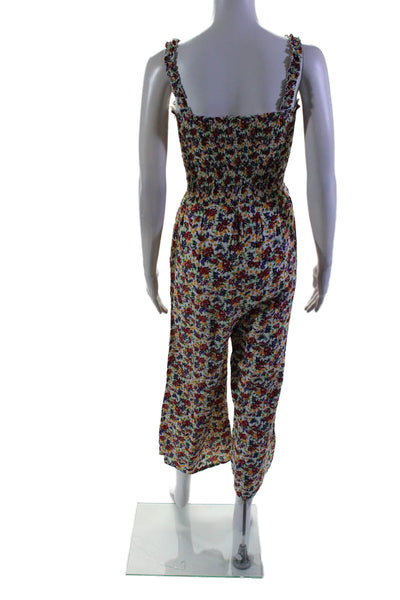 Faithfull The Brand Women's Square Neck Wide Leg Floral Jumpsuit Size M