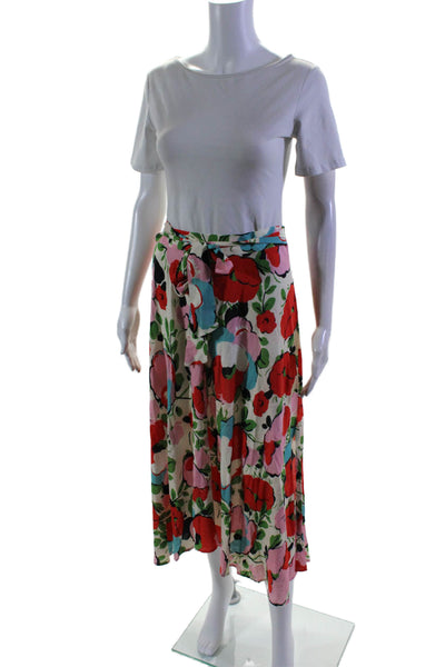 Velvet by Graham & Spencer Women's Asymmetric Unlined Floral Midi Skirt Size S