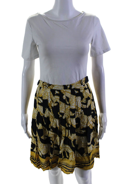 Maeve Anthropologie Women's Lined Flare Animal Print Mini Skirt Size 4