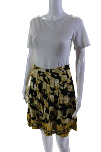 Maeve Anthropologie Women's Lined Flare Animal Print Mini Skirt Size 4