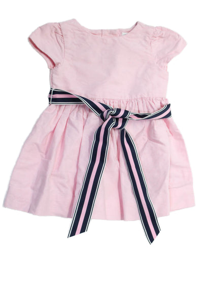 Lauren by Ralph Lauren Girls Short Sleeve Flare Dress Pink Size 3M