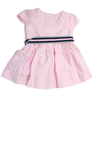 Lauren by Ralph Lauren Girls Short Sleeve Flare Dress Pink Size 3M