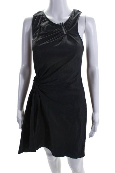 A.L.C. Womens Ruched Front Sleeveless Unlined Knee Length Dress Black Size 8