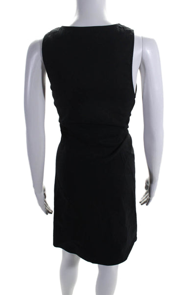 A.L.C. Womens Ruched Front Sleeveless Unlined Knee Length Dress Black Size 8