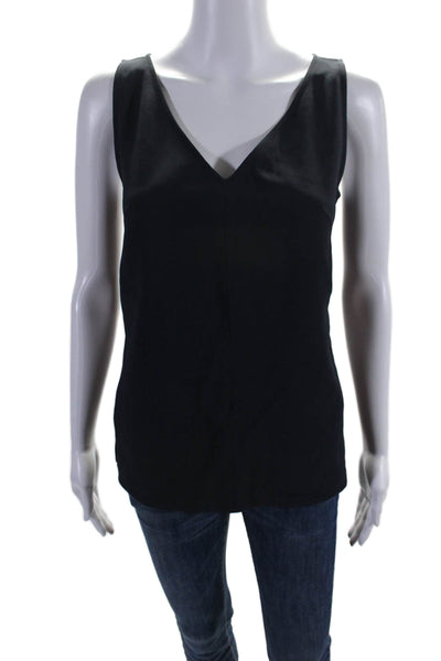 Boss Hugo Boss Womens Crepe Sleeveless V-Neck Tank Top Midnight Blue Size 6