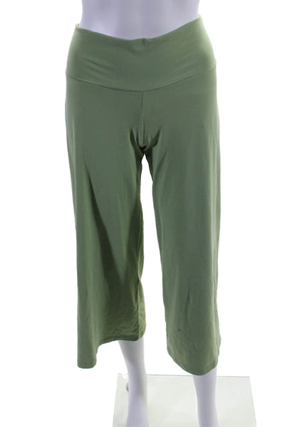 Susana Monaco Womens Mid Rise Wide Leg Pedal Pusher Pants Mint Green Size M