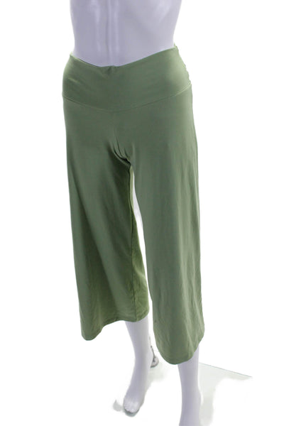 Susana Monaco Womens Mid Rise Wide Leg Pedal Pusher Pants Mint Green Size M