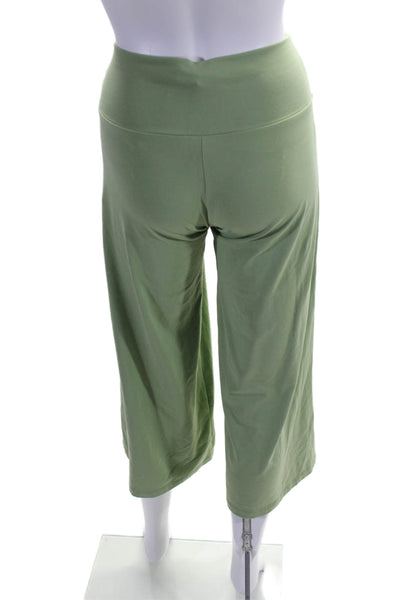 Susana Monaco Womens Mid Rise Wide Leg Pedal Pusher Pants Mint Green Size M