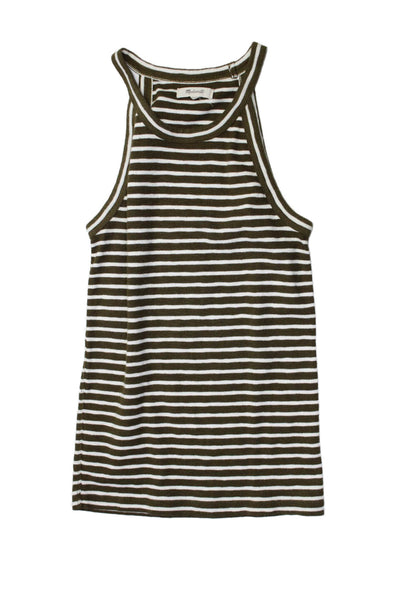 Madewell Women's Round Neck Sleeveless Tank Top Striped Size XS Lot 2