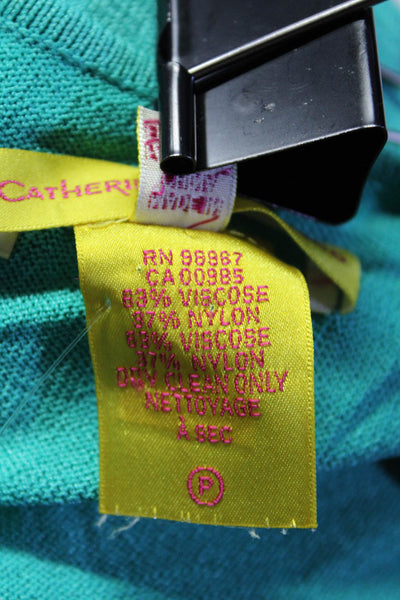 Catherine Catherine Malandrino Womens Spaghetti Strap Long Dress Green Small