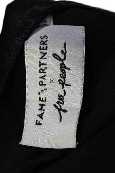 Fame and Partners x Free People Womens Mini Skirt + Blazer Set Black Size 4